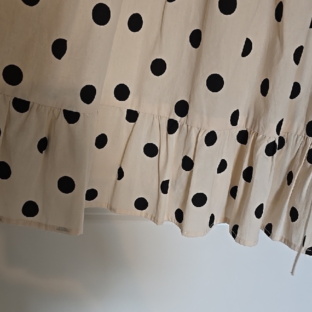 Polka Dot Cream Dress - Picture 2 of 5